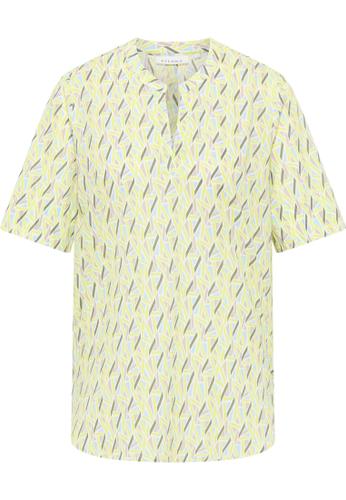 Bluse Leinwandgewebe Kurzarm 38/Kurzarm LOOSE FIT - Khaki