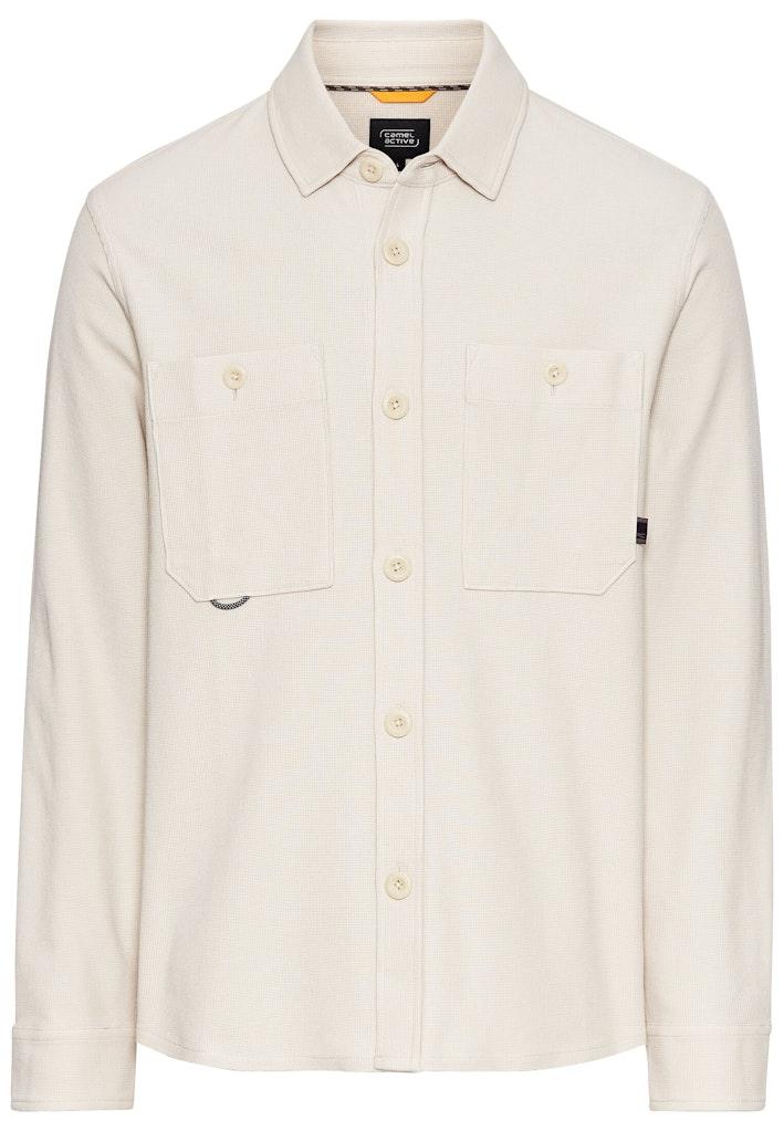 Overshirt aus reiner Baumwolle Beige L