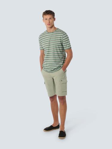 Short Cargo Garment Dyed + Stone Washed Stretch Grau 38