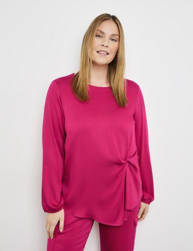 Elegante Bluse mit Raff-Detail 54 Leger - Cranberry