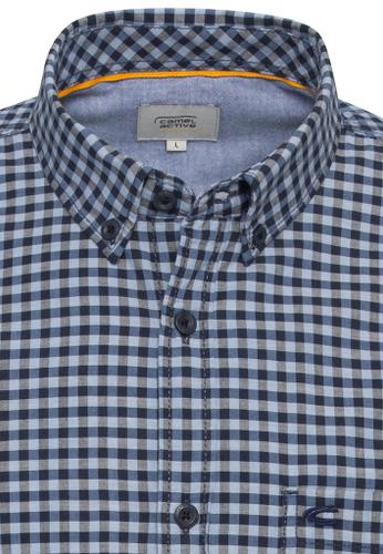 Vichy Karohemd aus reiner Baumwolle Blau 4XL