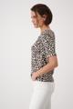 T-Shirt mit Leomuster 46 - Coffee Bean Gemustert