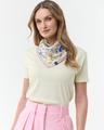 Nickituch Seidentuch mit sommerlichem Zitronen-Design OS - True Blue