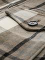 Flanell Karo-Jacke mit Brusttaschen XXL Regular Fit - Grey Beige Melange Big Check