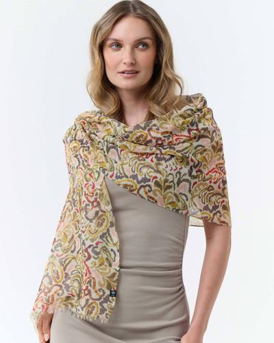 Schal Sustainability Edition - Schal mit abstrahiertem Paisley-Muster OS - Khaki