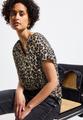 Blusenshirt mit Leo-Muster Schwarz 40