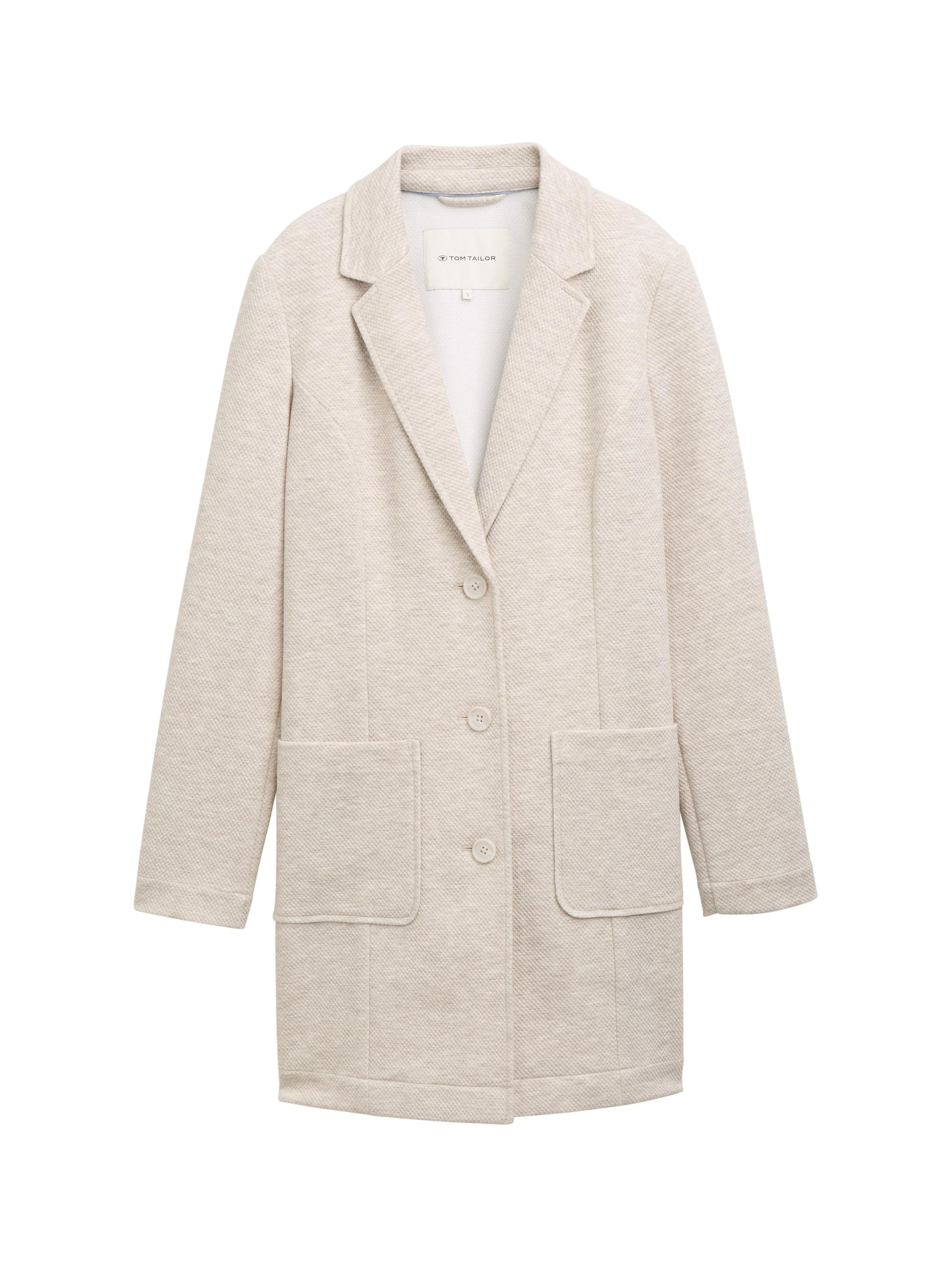 Mantel mit Reverskragen XXXL Slim Fit - Sand Stone Beige Melange