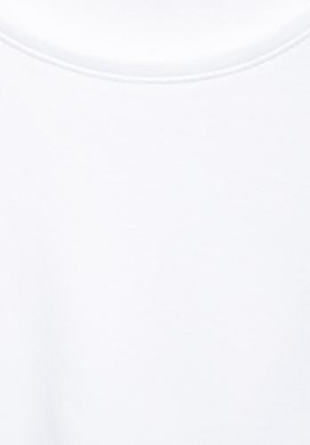 Basic T-Shirt mit Rundhals in Unifarbe L - White