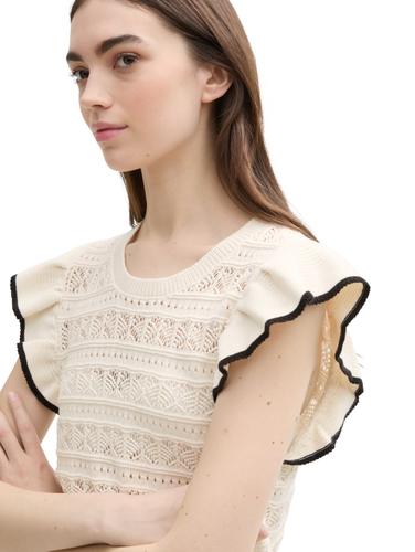 Pullunder mit Volants XL Regular Fit - Off White