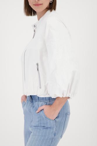 Nylon-Jacke mit Stickerei 44 - Cream