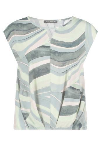 Blusenshirt 36 Figurumspielend - Mint/Green