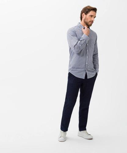 Style Everest D 56 Chinohose, Herrenjeans, Französische Vorderhosentaschen, Doppelpaspeltaschen mit Schlaufenverschluss, Zusätzliche Coinpocket, Hochwertiger Reißverschluss, Regular Fit, Gerader Beinverlauf, Normale Fußweite - Dark Blue