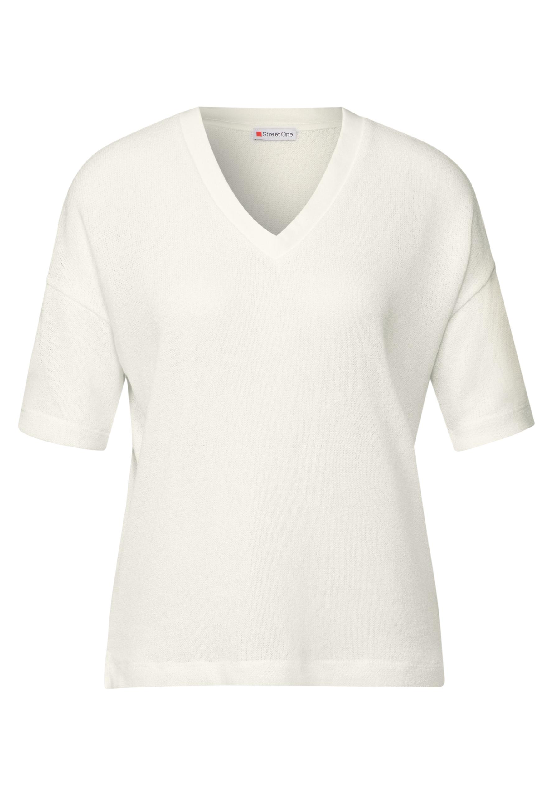 Strick-Look T-Shirt 36 - Off White