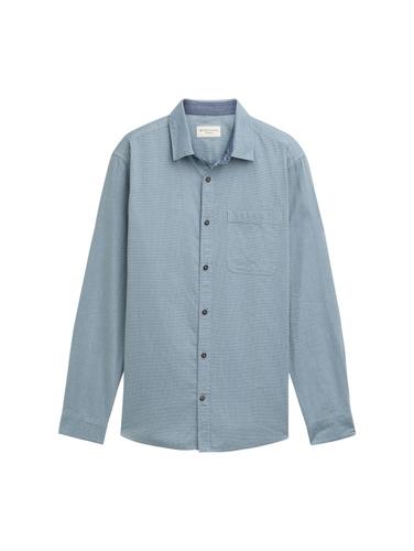 Strukturiertes Hemd mit Brusttasche S Regular Fit - Dusty Mint Small Structure