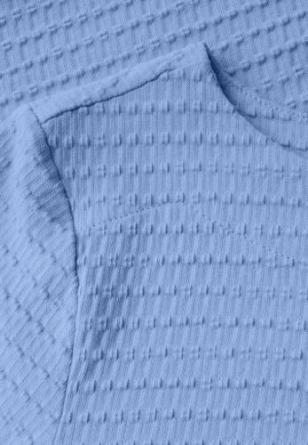 T-Shirt mit Struktur Blau 38
