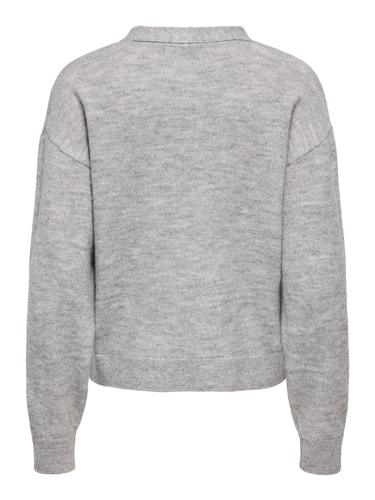 JDYVITTORIA L/S HEART CARDIGAN KNT S Knit Fit - Light Grey Melange