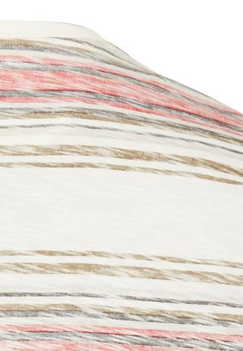 T-Shirt mit Streifenmuster aus Baumwolle L Regular Fit - Sunfaded Red