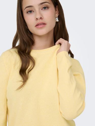 ONLLOYAL LS ONECK KNT NOOS XS Knit Fit - Sunlight