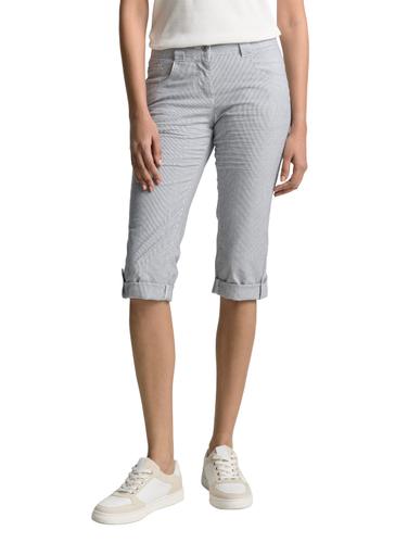 Tapered Relaxed Capri Hose 46 Tapered Fit - Delicate Navy White Stripe