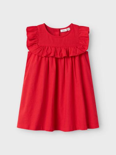 NMFFALINNEN CAPSL DRESS 92 Normal geschnitten - Chinese Red