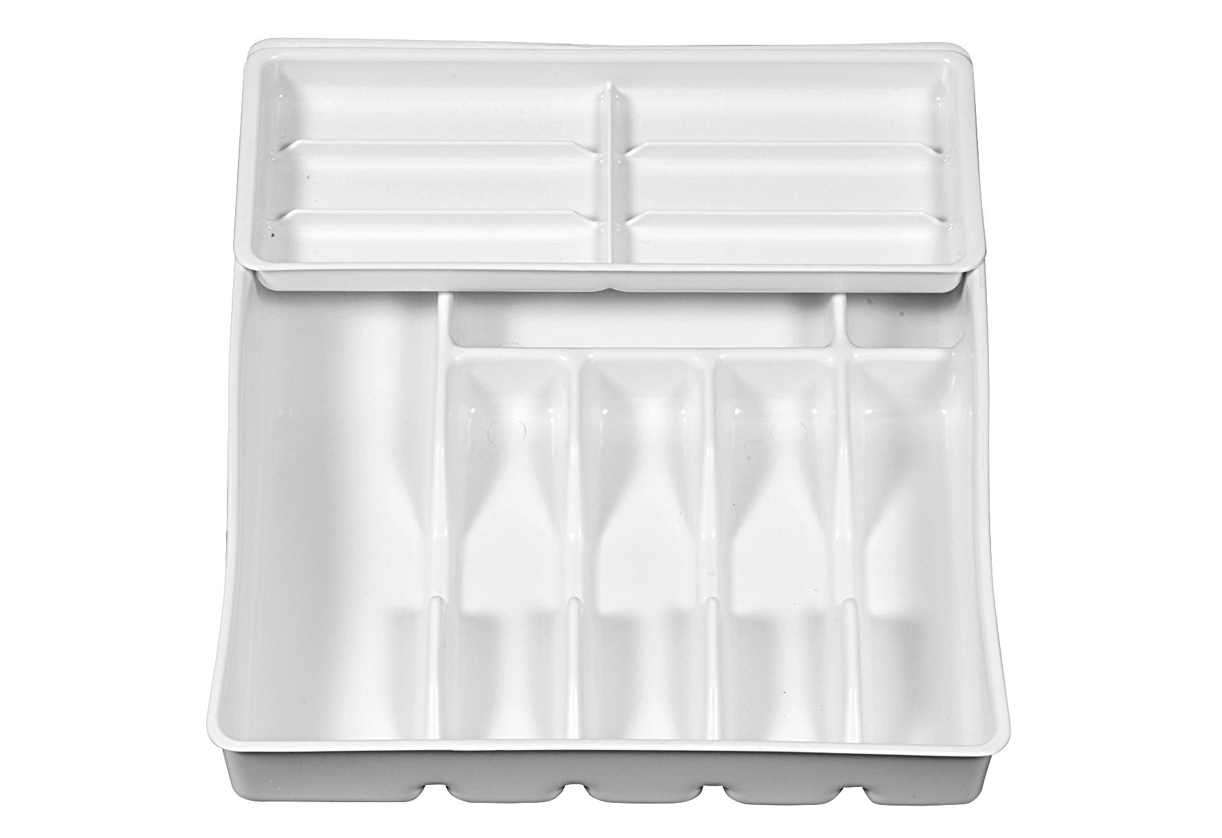Besteckkasten mit Einsatz 38x42,5x7,5cm weiß