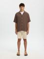 SLHRLXCAL SS SHIRT RESORT XL Locker geschnitten - Chocolate Chip