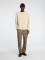 SLHLOOSEOSCAR LS O-NECK TEE NOOS M Locker geschnitten - Oatmeal