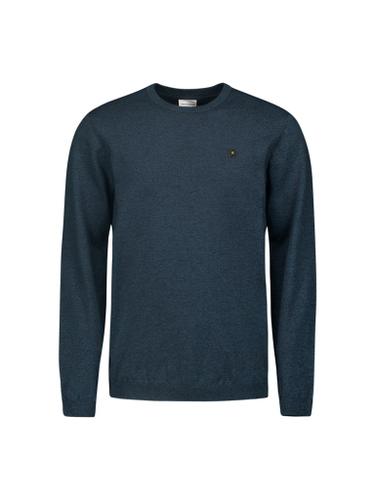 Pullover Crewneck 2 Coloured Melange Blau XXL