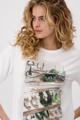 T-Shirt mit Schuh- und Taschenprint 34 - Off-white
