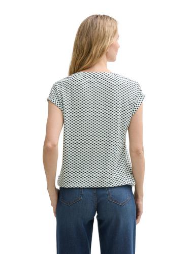 T-Shirt mit Muster XXL Regular Fit - Green White Tile Minimal