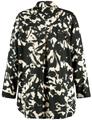 Longbluse aus Satin 50 Leger - Black Gemustert