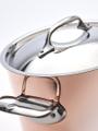 de Buyer Prima Matera massive Kupfer Kochtopf  20cm mit Edelstahl Deckel und Griffen - Default Title