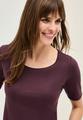 T-Shirt in Unifarbe L - Mulberry Red