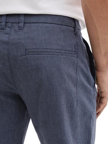 Regular Chino Shorts aus Baumwolle 33 Regular Fit - Navy Blue White Structure