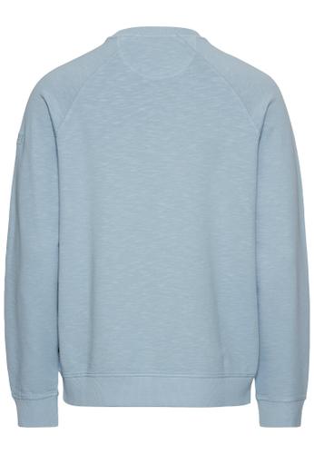 Sweatshirt aus reiner Baumwolle Blau XXL