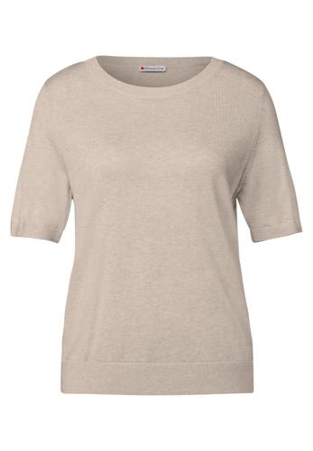 Kurzarmpullover 42 - Sheer Beige Mel.