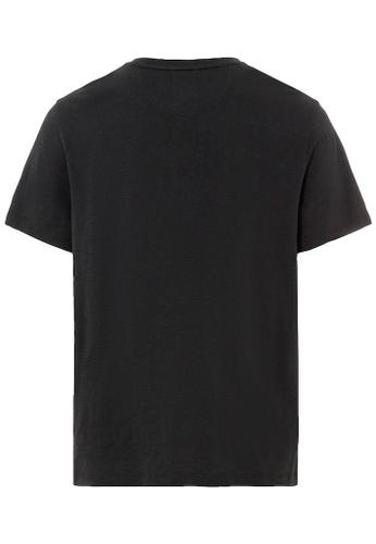 Kurzarm Henleyshirt aus reiner Baumwolle Grau 3XL