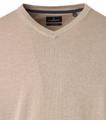 Pullover mit V-Ausschnitt uni 004430 L - Beige