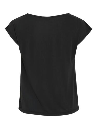 VIMODALA WATERFALL C/S TOP/PB M Locker geschnitten - Black Beauty