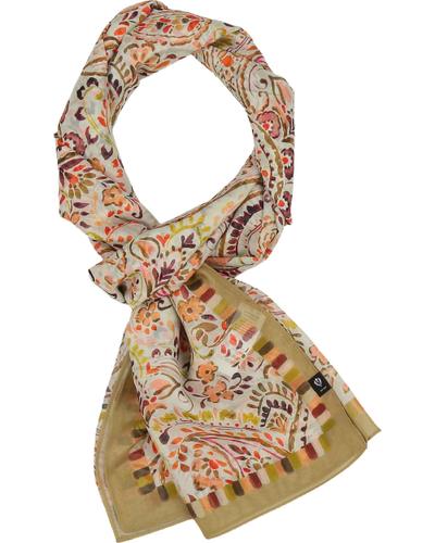 Stola Schal mit romantischem Paisley-Design in Seidenmischung OS - Olive
