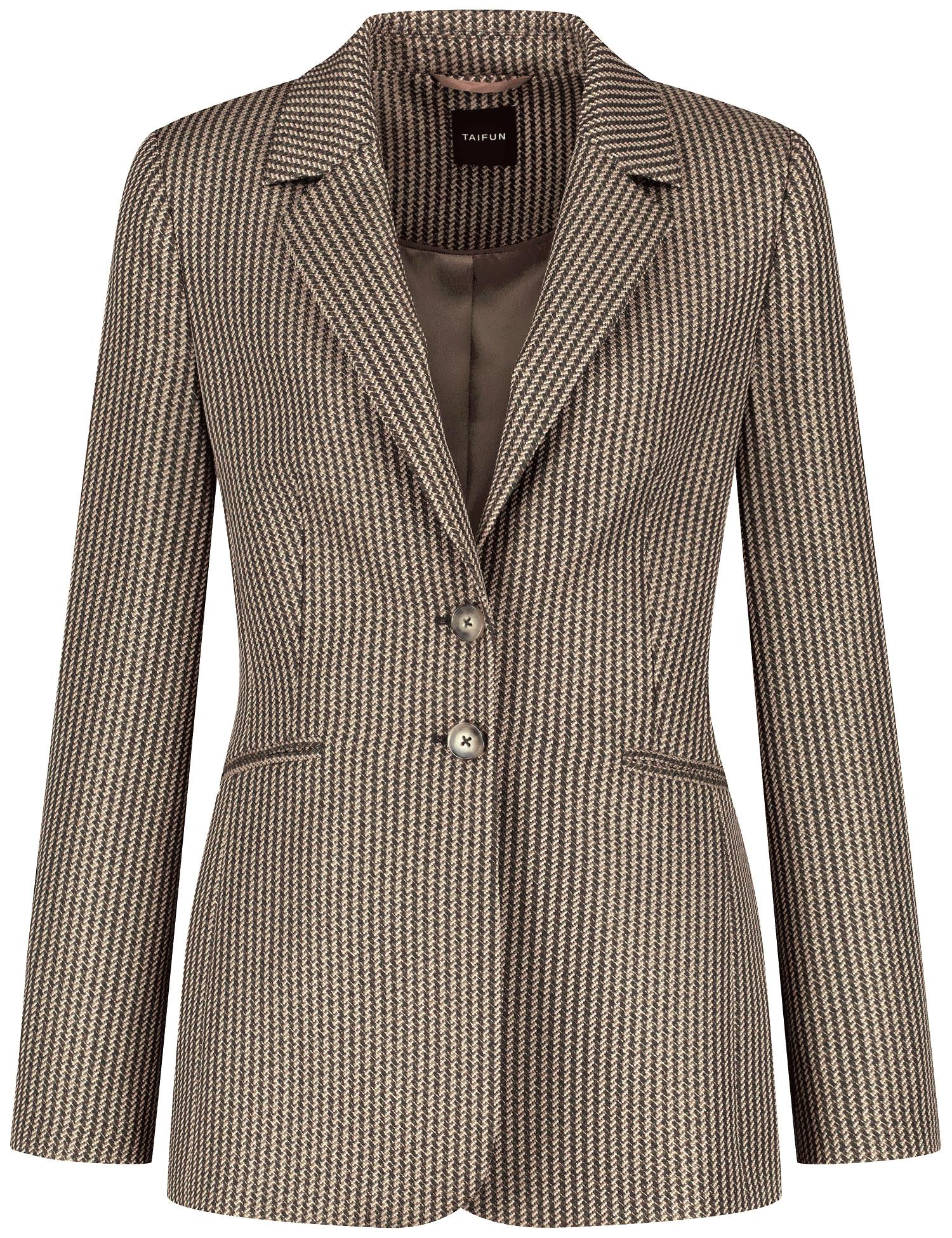 Taillierter Blazer 38 Tailliert - Schwarz Gemustert
