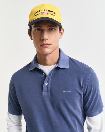Sunfaded Piqué Poloshirt Blau M