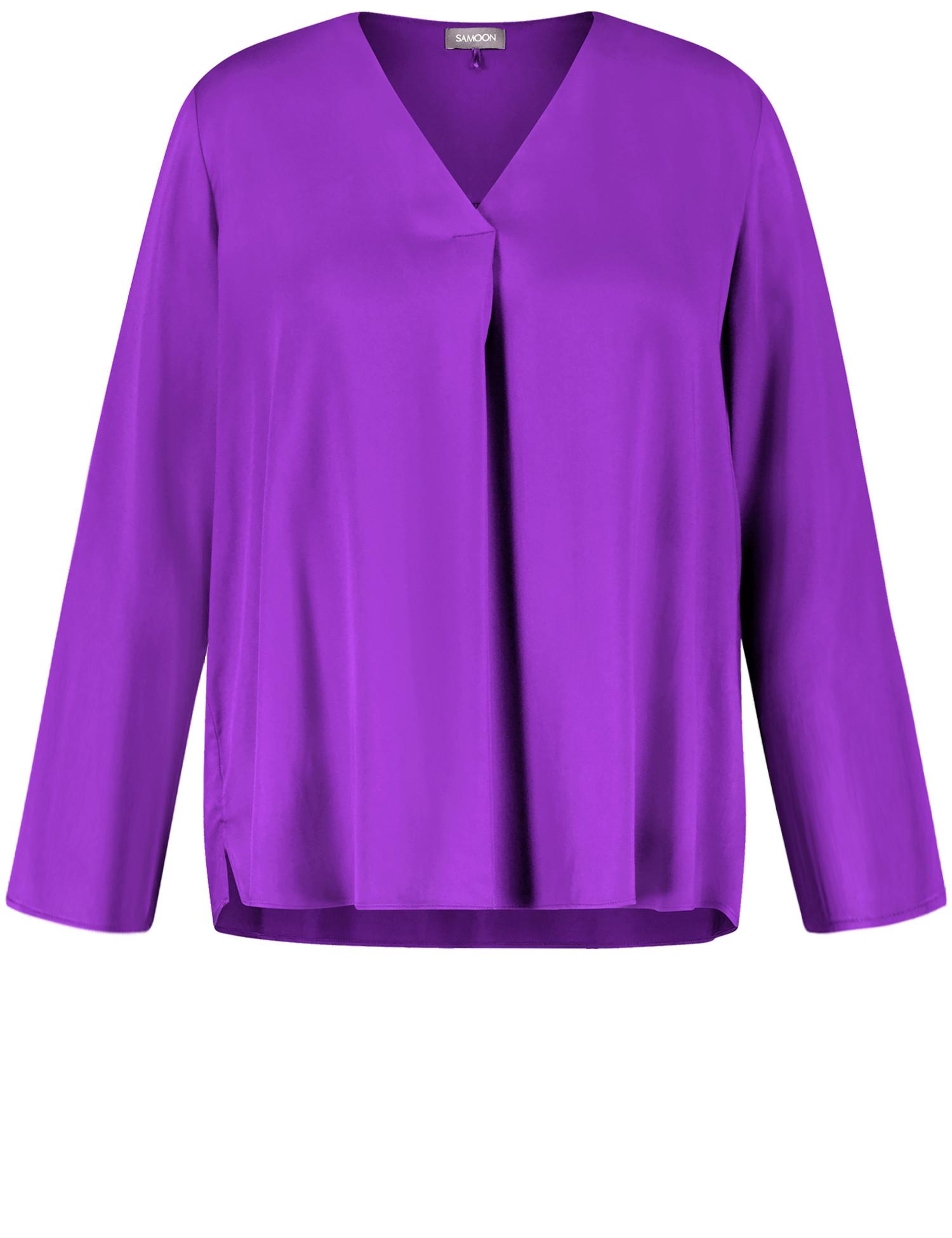 Langarmbluse mit V-Ausschnitt 46 Leger | Leicht ausgestellt - Magic Purple
