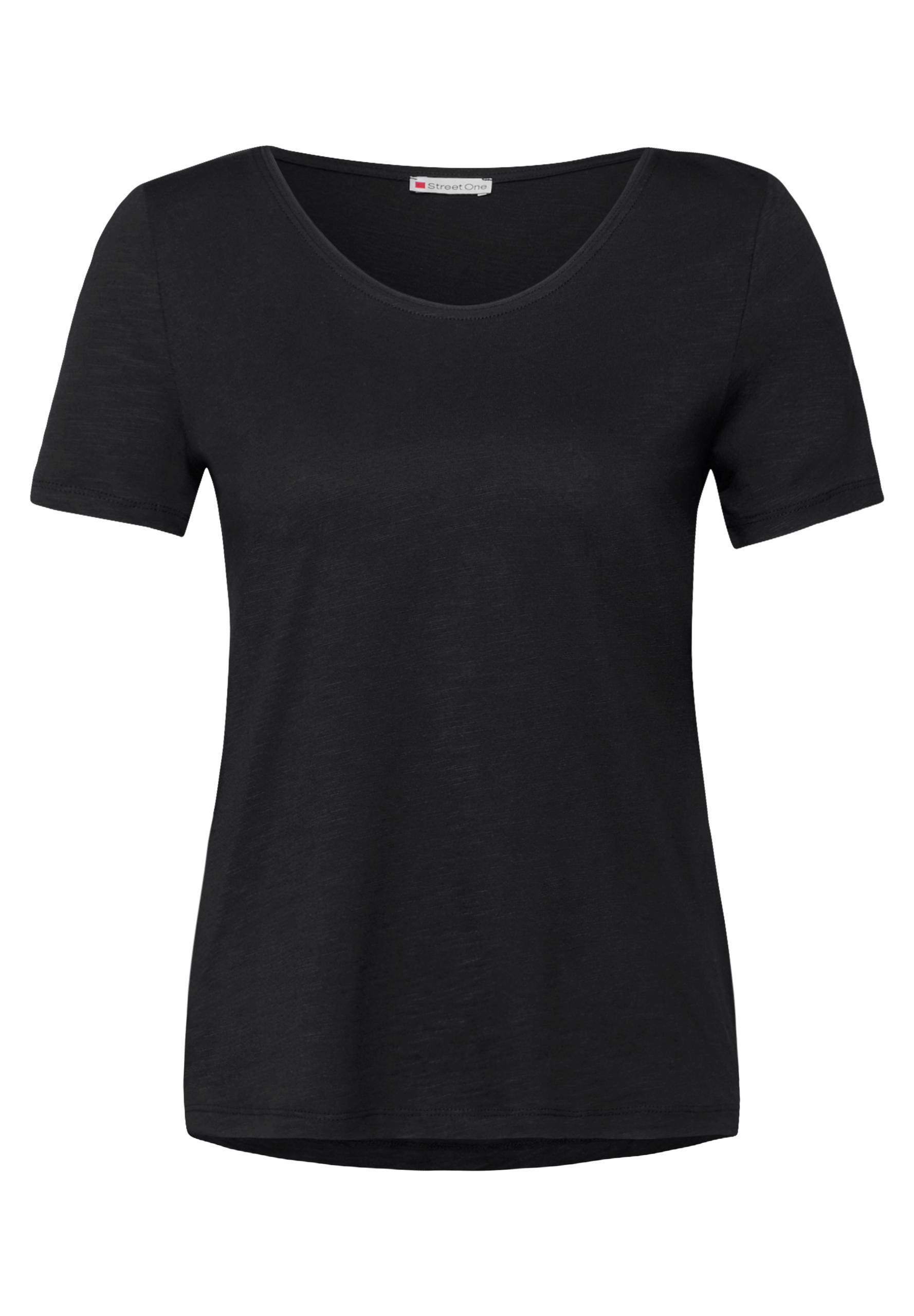 Basic T-Shirt in Unifarbe 36 - Black