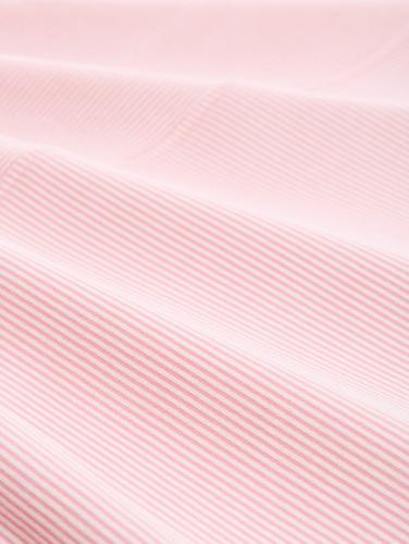 Loose Fit Langarmshirt mit Raffärmeln L Loose Fit - Pink White Stripe