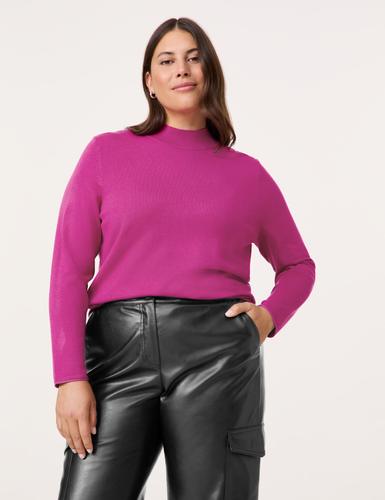 Feinstrick Pullover mit Turtleneck 54 Figurumspielend - Amazing Pink