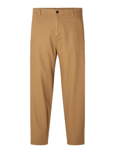 SLHBARREL MARK TWILL PANTS W S Barrel Fit - Ermine