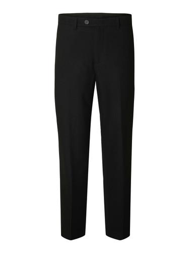SLH196-STRAIGHT TERRY WOOL BLND PNT NOOS 34/32 Gerade geschnitten - Black