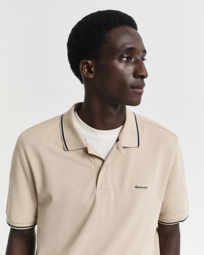 Tipped Piqué Poloshirt XL - Dry Sand