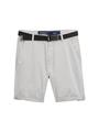 Regular Fit Chino Shorts mit Gürtel XXL Regular Fit - Grey White Mini Houndstooth